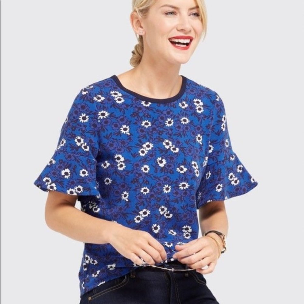 Draper James Pastoral Floral Knit Top and Skirt